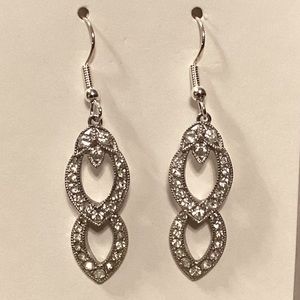 Up cycled Crystal Marquee Earrings